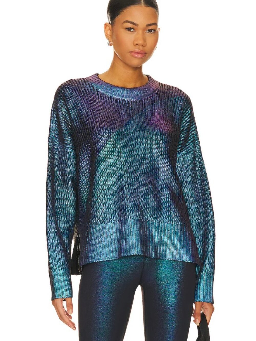 Beach Riot Callie Sweater in Galaxy Metallic Shine Sz XS